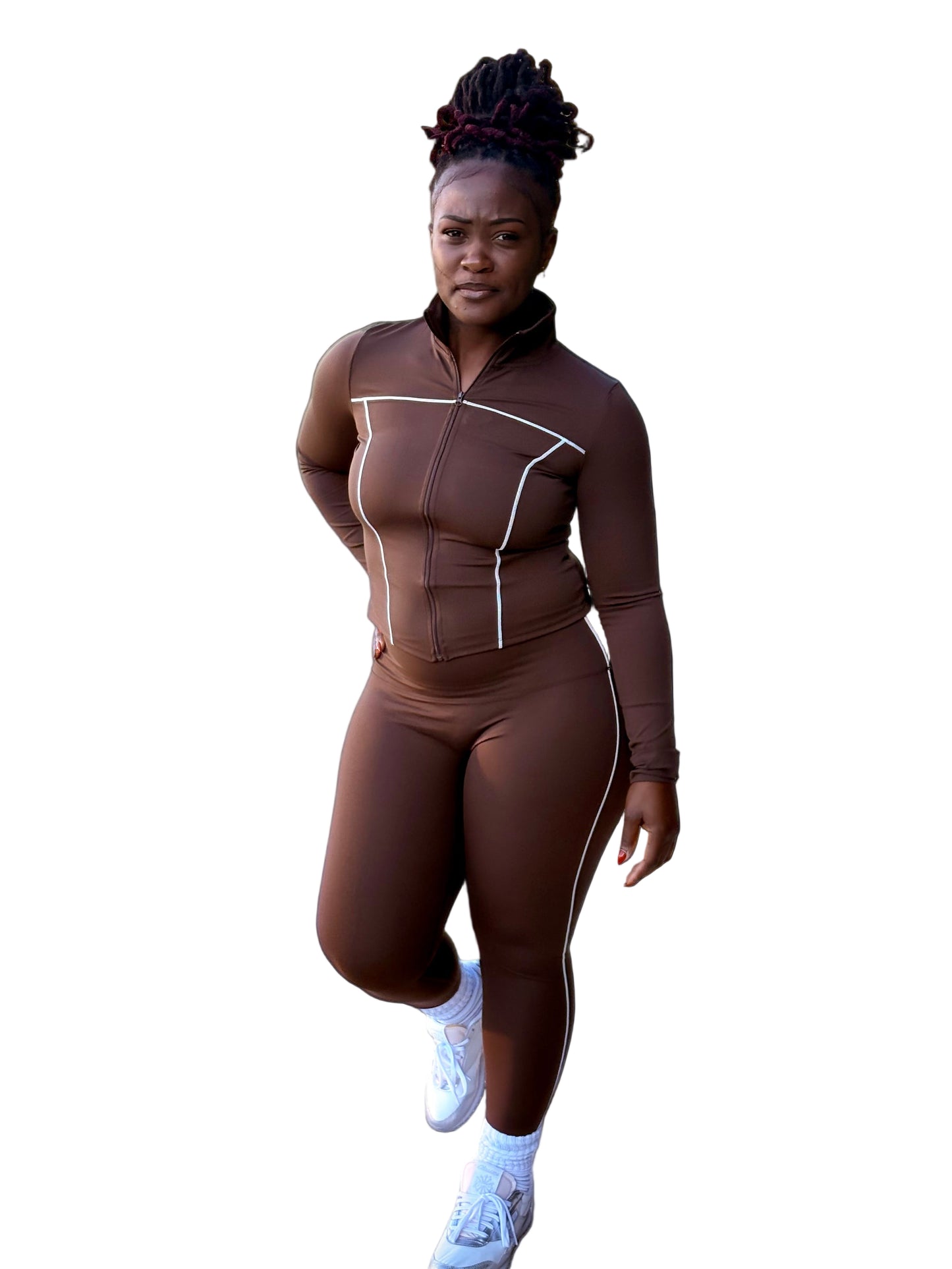 EMBODIK Flow Set 2 Piece (Jacket + Legging) Rooted Brown
