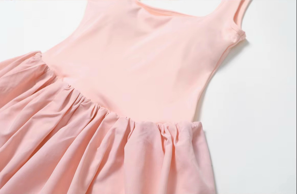 Tulip-Shaped Short Dress – Peachy Pink